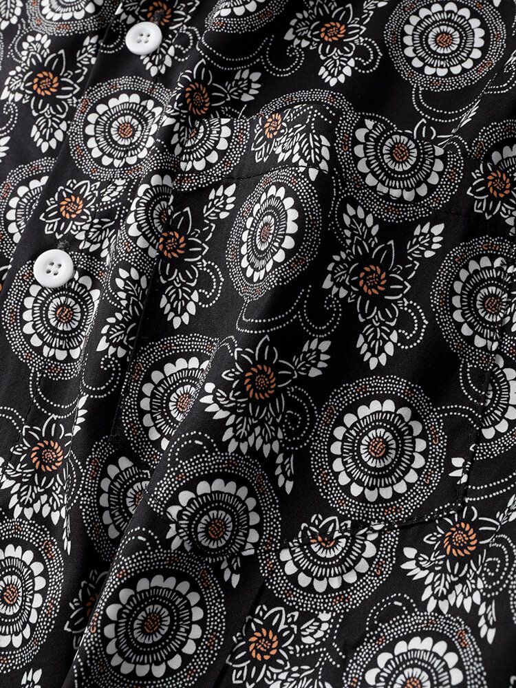 Män Allover Paisley Print Graceful Leisure Alla Matchade Skjortor