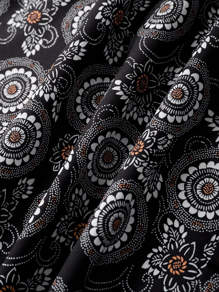 Män Allover Paisley Print Graceful Leisure Alla Matchade Skjortor