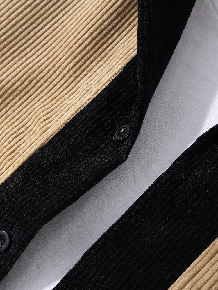 Manchester Contrast Camp Collar Casual Shirts För Män