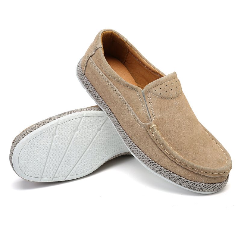 Dam Bekväm Bärbar Enfärgad Casual Slip On Flats