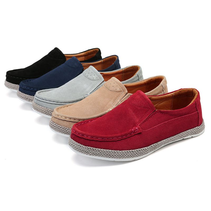 Dam Bekväm Bärbar Enfärgad Casual Slip On Flats