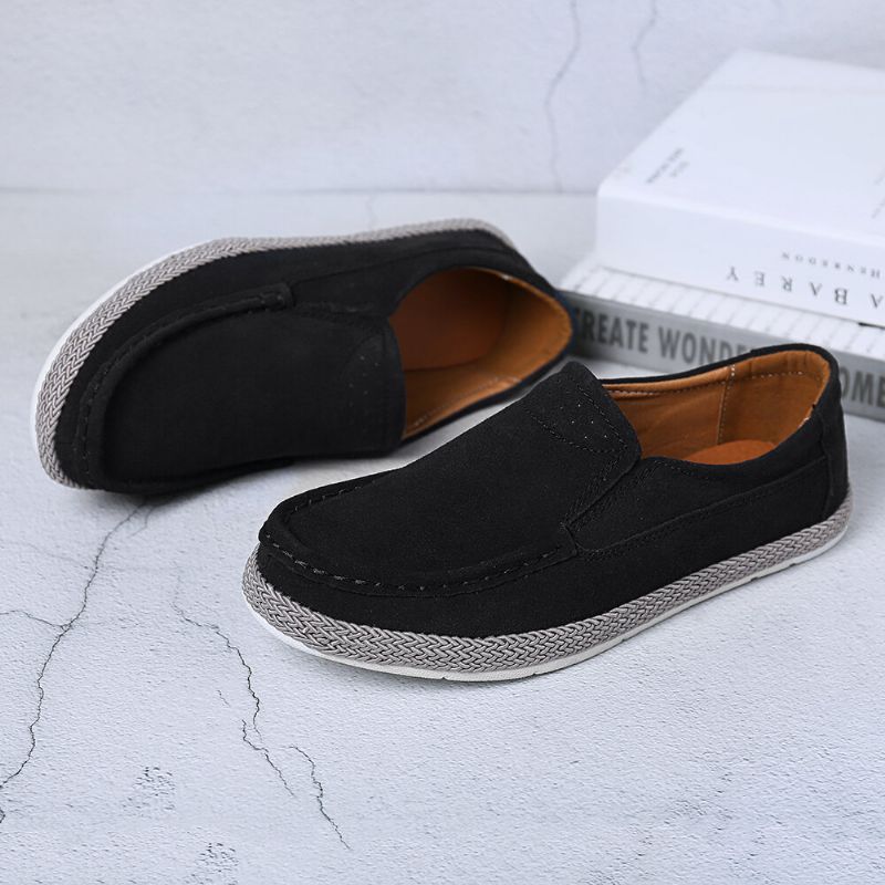 Dam Bekväm Bärbar Enfärgad Casual Slip On Flats