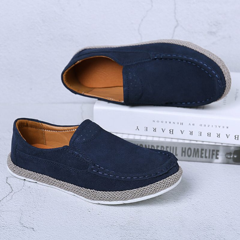 Dam Bekväm Bärbar Enfärgad Casual Slip On Flats