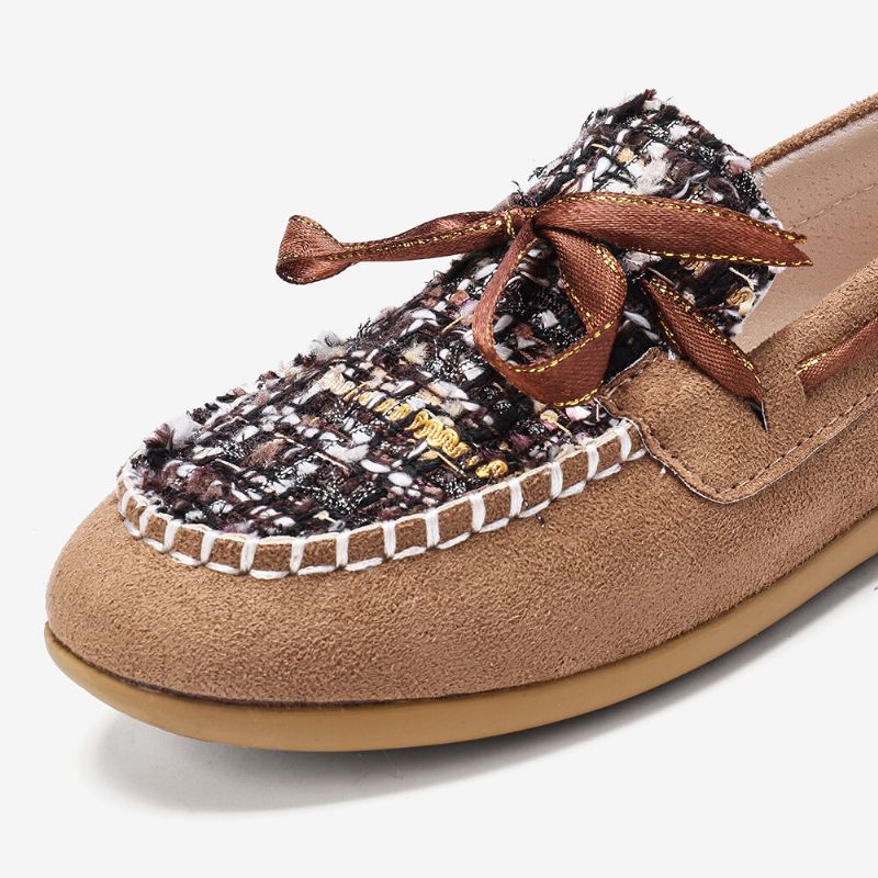 Dam Butterfly Knot Decor Liten Doft Vind Comfy Andas Casual Slip On Loafers