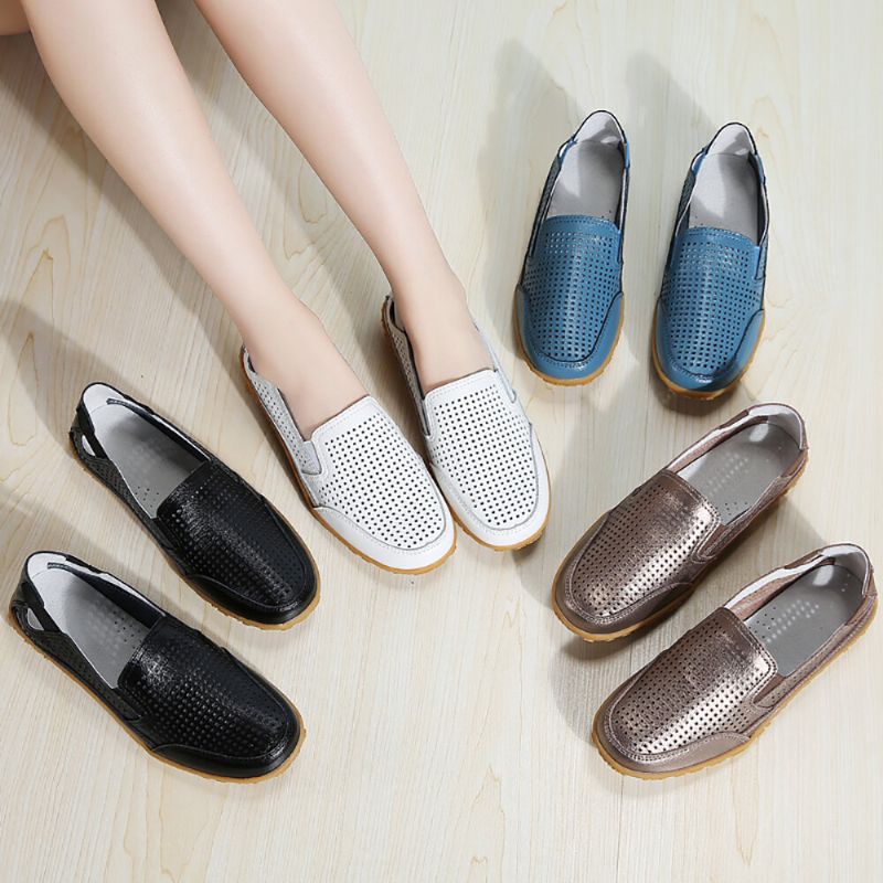 Dam Sport Comfy Hollow Slip On Flat Loafers