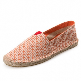 Damer Large Storlek Enfärgad Slip-on Espadrilles Fisherman Flat Shoes