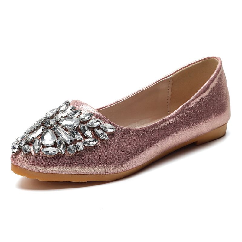 Damer Sweet Rhinestone Dam Lättvikts Rhinestone Dressy Flats