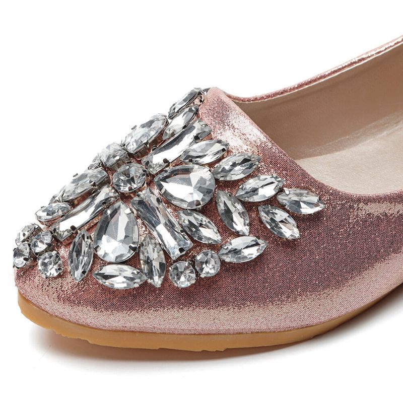 Damer Sweet Rhinestone Dam Lättvikts Rhinestone Dressy Flats