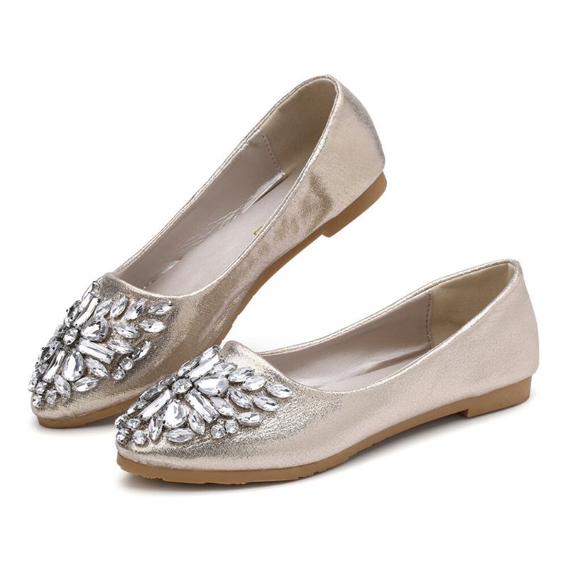 Damer Sweet Rhinestone Dam Lättvikts Rhinestone Dressy Flats