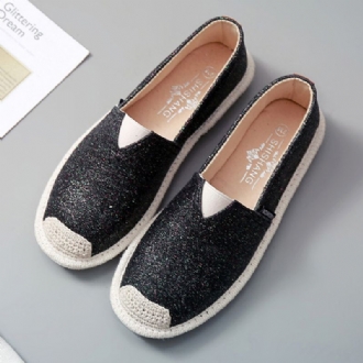 Dampaljettdekor Elastiskt Band Mjukt Bekvämt Casual Fisherman Flats Skor