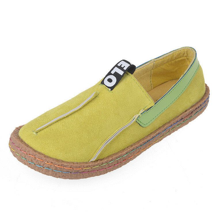 Damsömmar Mjuk Sula Rund Tå Slip On Casual Flats Loafers