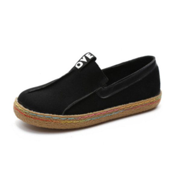 Damsömmar Mjuk Sula Rund Tå Slip On Casual Flats Loafers