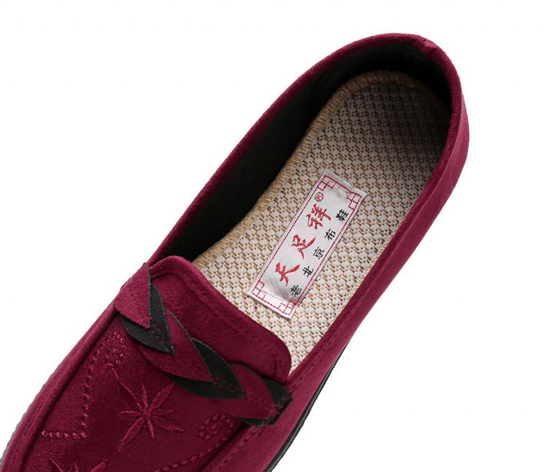 Kvinnor Blommor Broderi Grunda Bärbara Slip-on Loafers