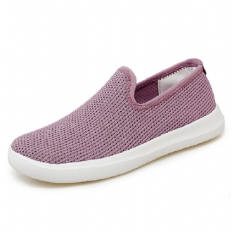 Kvinnor Casual Andas Mesh-tyg Mjuk Sula Slip-on Loafers