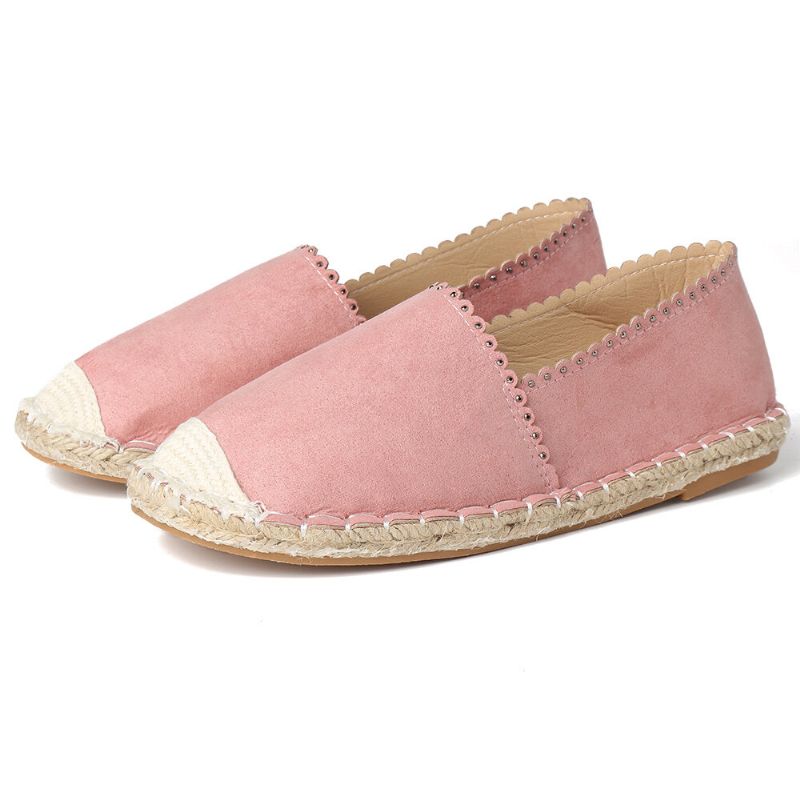 Kvinnor Casual Comfy Andas Espadrille Flat Slip On Flats