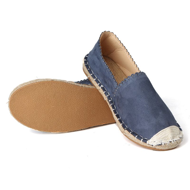 Kvinnor Casual Comfy Andas Espadrille Flat Slip On Flats