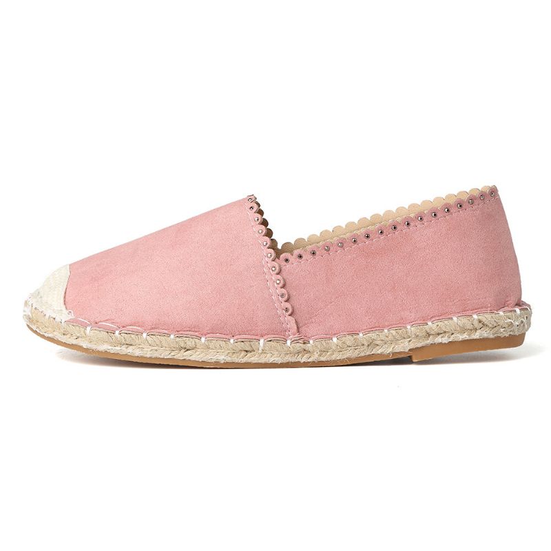 Kvinnor Casual Comfy Andas Espadrille Flat Slip On Flats