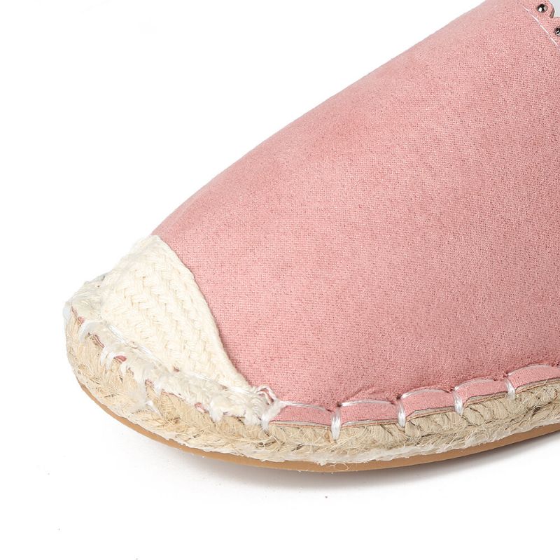 Kvinnor Casual Comfy Andas Espadrille Flat Slip On Flats