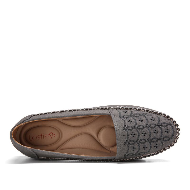 Kvinnor Hand Stricing Hollow Comfy Massage Andas Casual Flats