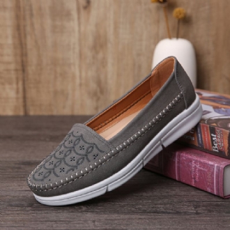 Kvinnor Hand Stricing Hollow Comfy Massage Andas Casual Flats