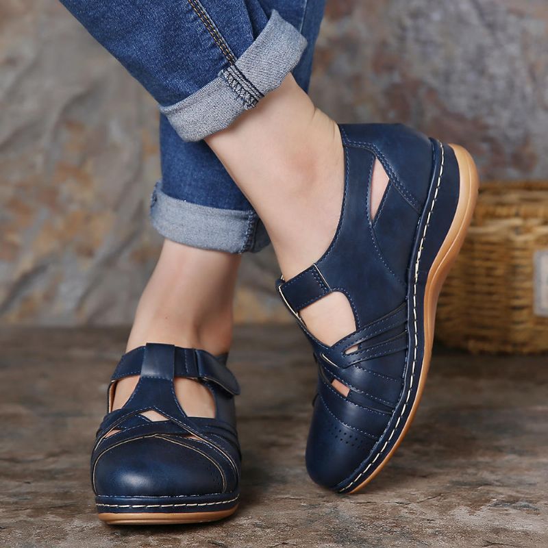 Kvinnor Hollow Out Bekväma Andas Spring Flats Casual Skor