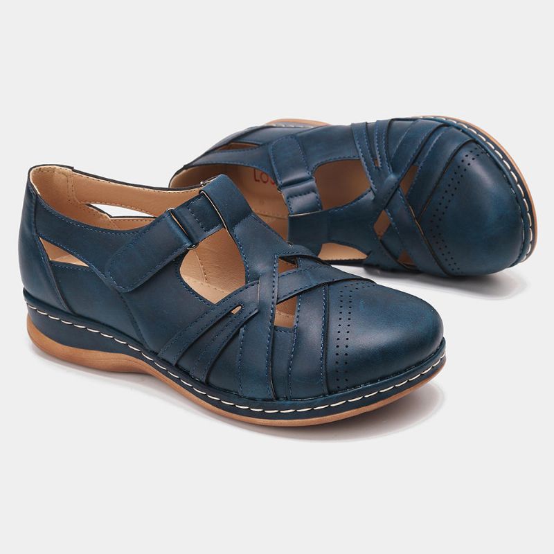 Kvinnor Hollow Out Bekväma Andas Spring Flats Casual Skor