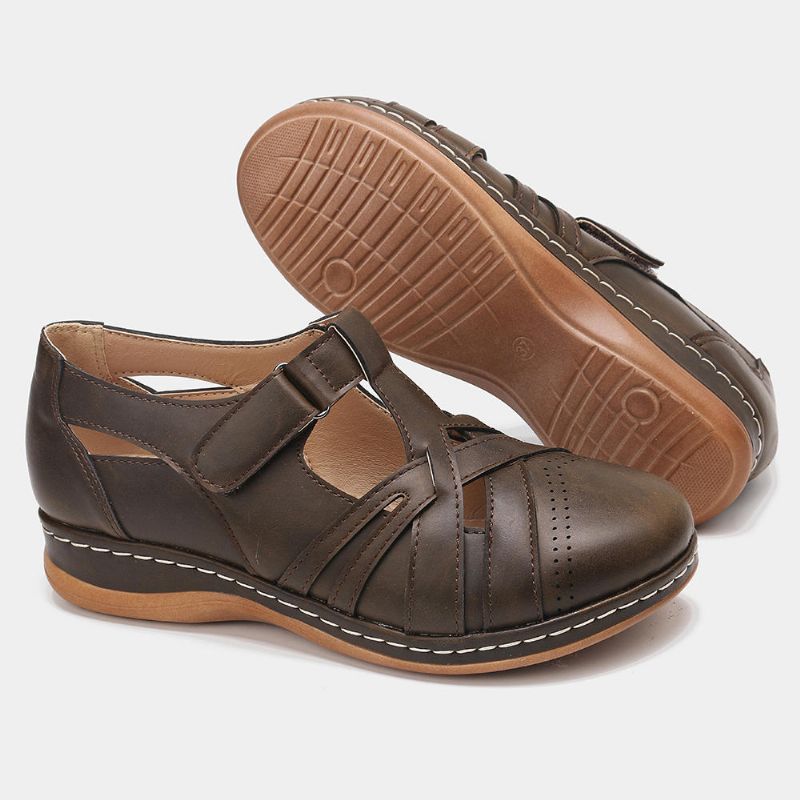 Kvinnor Hollow Out Bekväma Andas Spring Flats Casual Skor