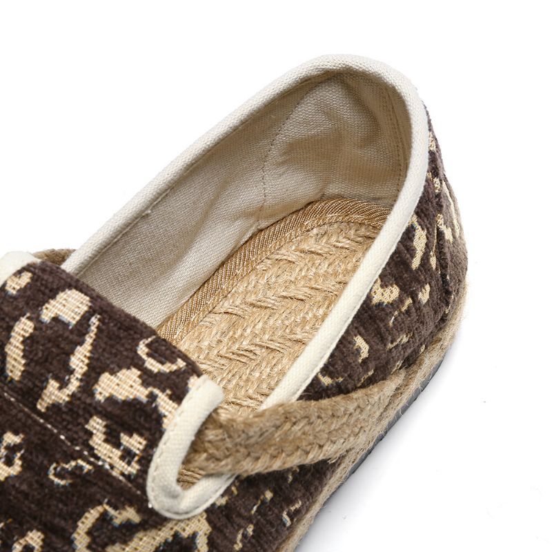 Kvinnor Linne Handgjorda Espadrille Comfy Wearable Casual Loafers