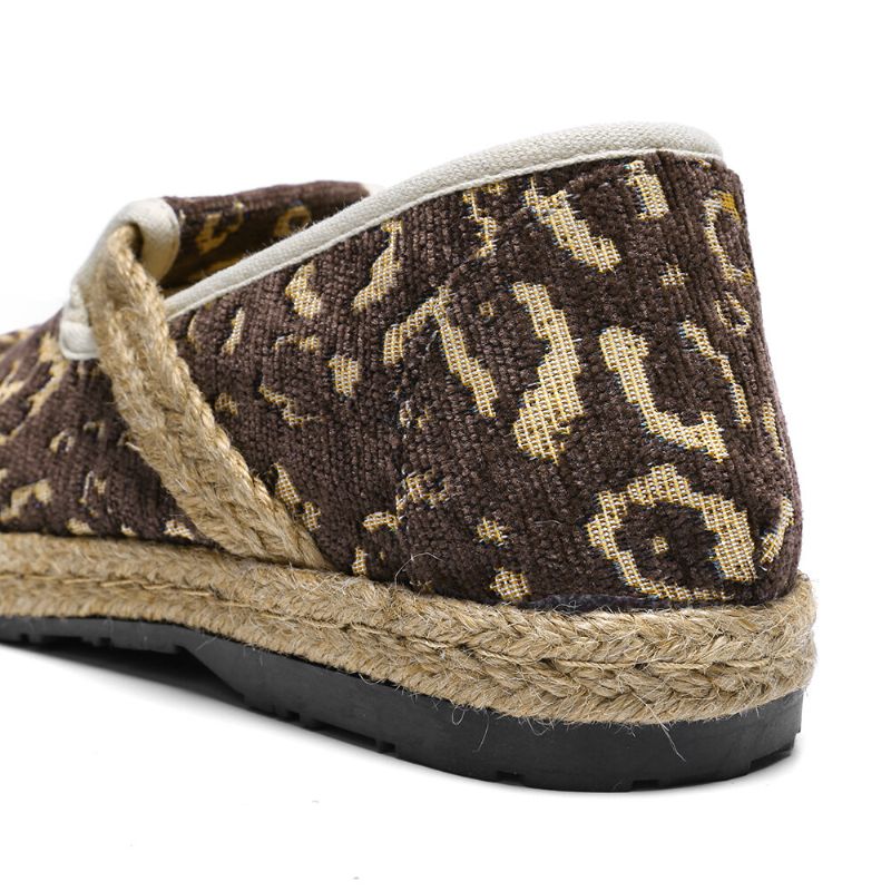 Kvinnor Linne Handgjorda Espadrille Comfy Wearable Casual Loafers