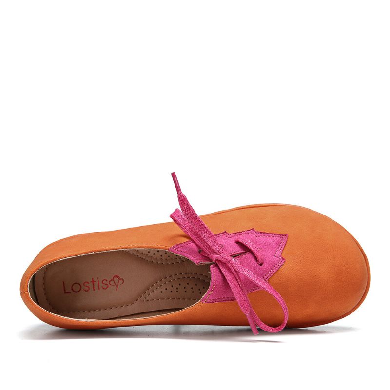 Kvinnor Lövskarvningsdekor Bekväma Halkfria Casual Flats