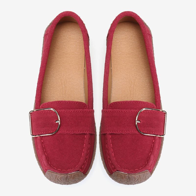 Kvinnor Mjuk Sula Spänne Andas Casual Slip On Flats