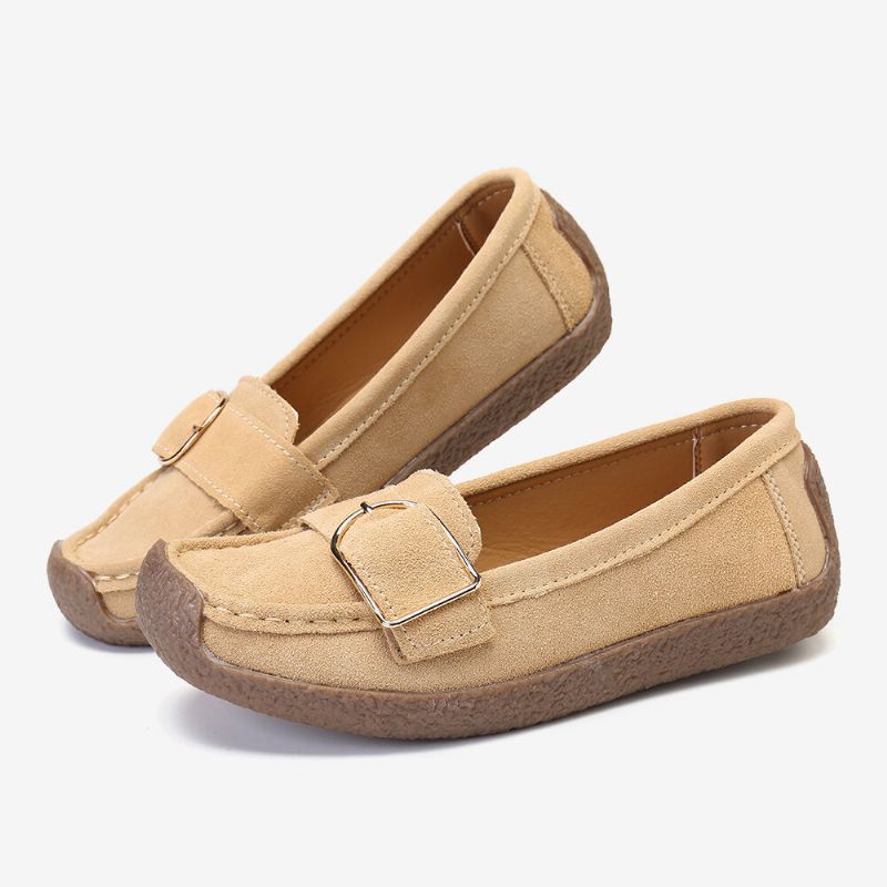 Kvinnor Mjuk Sula Spänne Andas Casual Slip On Flats