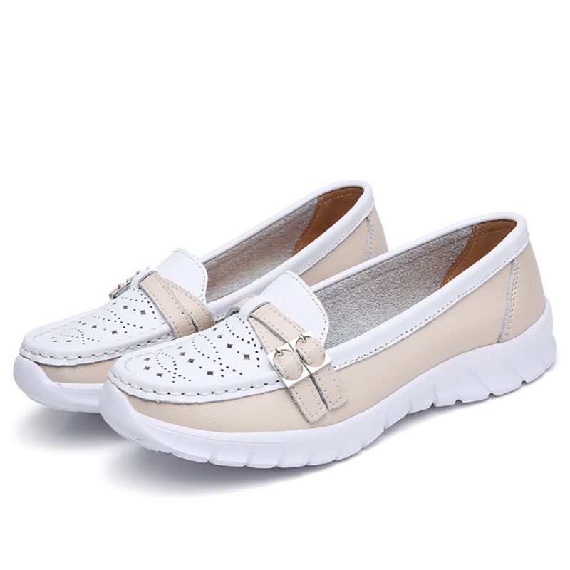 Kvinnor Walking Hollow Halksäker Casual Slip On Flats