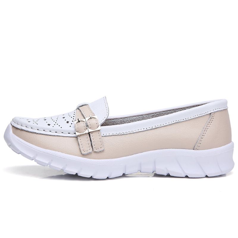 Kvinnor Walking Hollow Halksäker Casual Slip On Flats