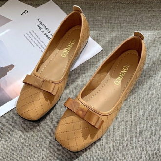 Rosettdekor För Kvinnor Bekväm Fyrkantig Tå Mjuk Sula Casual Slip On Loafers