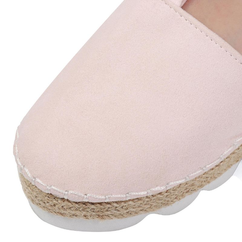 Strappy Espadrilles För Damer Plus Size Casual Enfärgade Sommarplattformssandaler