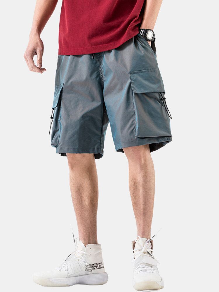 Casual Cargo Shorts Med Stor Ficka Och Dragsko För Män