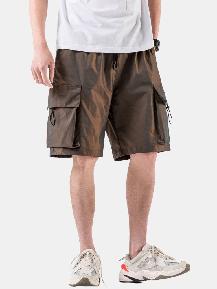 Casual Cargo Shorts Med Stor Ficka Och Dragsko För Män