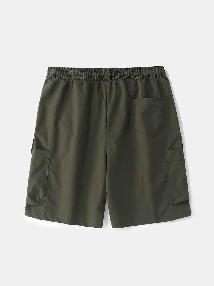 Flerfickor För Män Elastisk Midja Med Dragsko Casual Shorts