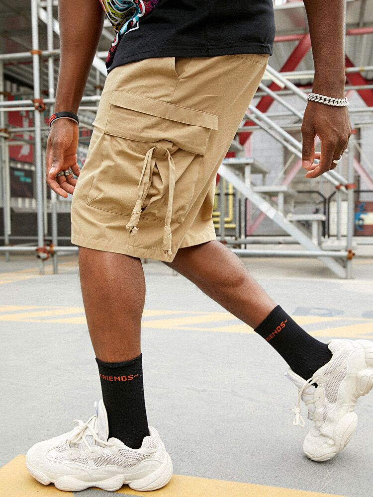 Herr Casual 100% Bomullsfickor Cargo Shorts