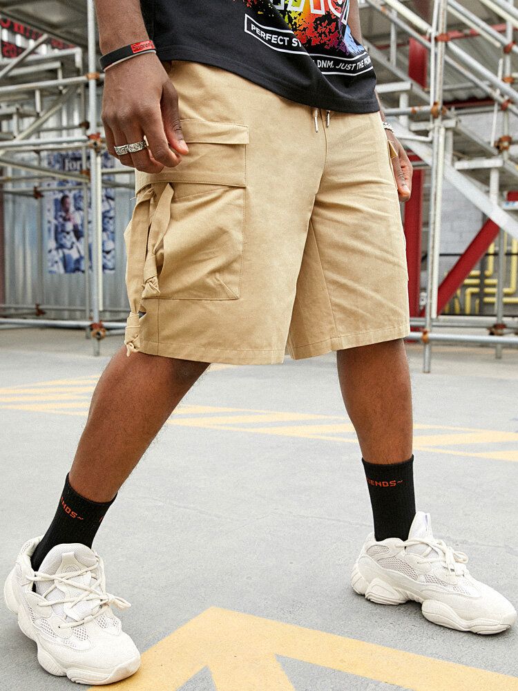 Herr Casual 100% Bomullsfickor Cargo Shorts