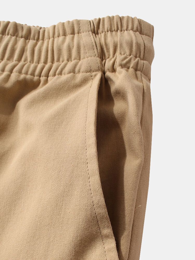 Herr Casual 100% Bomullsfickor Cargo Shorts