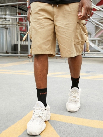 Herr Casual 100% Bomullsfickor Cargo Shorts