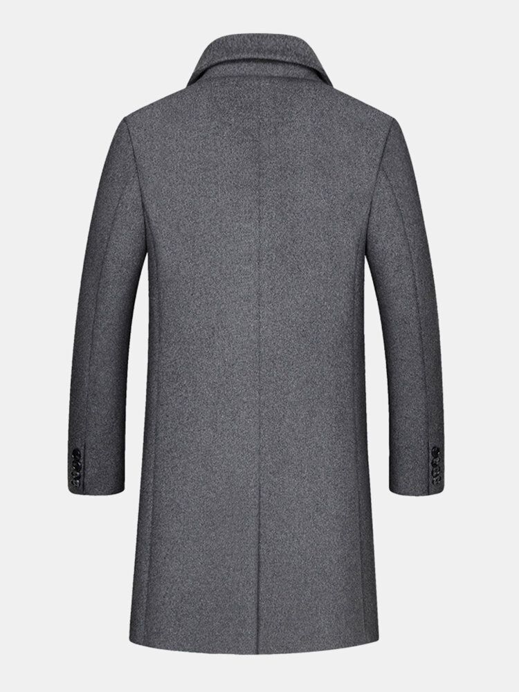 Herr Ylle Mellanlängd Enkelknäppt Tjock Business Coat