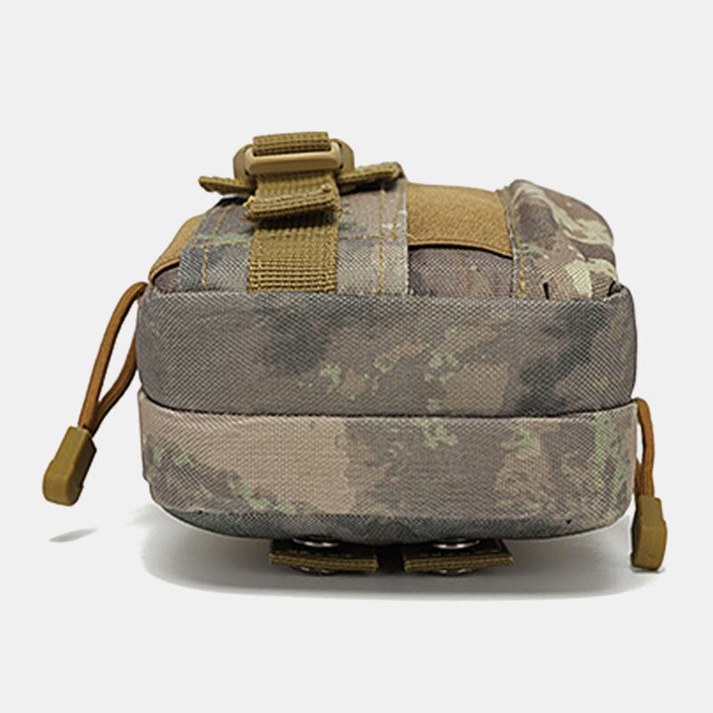 Män Kamouflager Stor Kapacitet Vattentät 6 Tums Telefonväska Outdoor Sport Midjeväska Tactical Bag