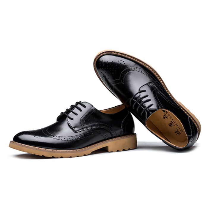 Brogue Äkta Läder Snidade Business Casual Oxfords