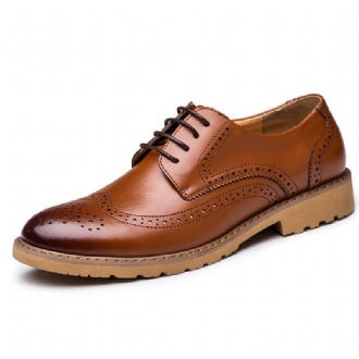 Brogue Äkta Läder Snidade Business Casual Oxfords