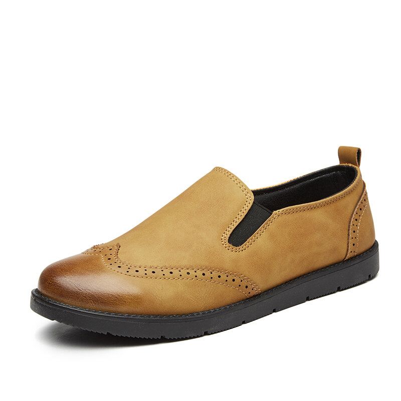 Business Casual Loafers För Män Chelsea Slip On Arbetsklänning Handsydda Skor