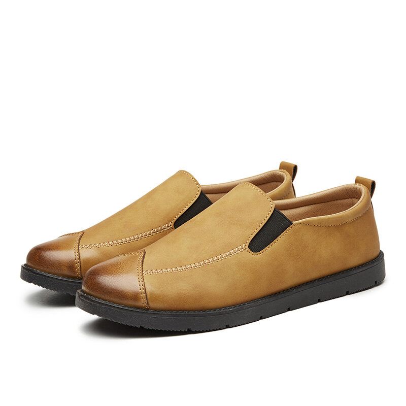 Business Casual Loafers För Män Chelsea Slip On Arbetsklänning Handsydda Skor