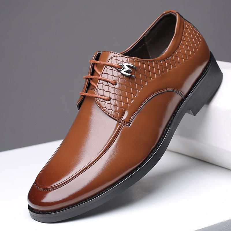 Formell Sko Casual Mönster Slip On Mjuk Business Oxfords